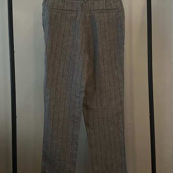 Gabriela Hearst Linen Pinstripe Tailored Pleated Pants — Size IT 42 (US 6) - Picture 5 of 8